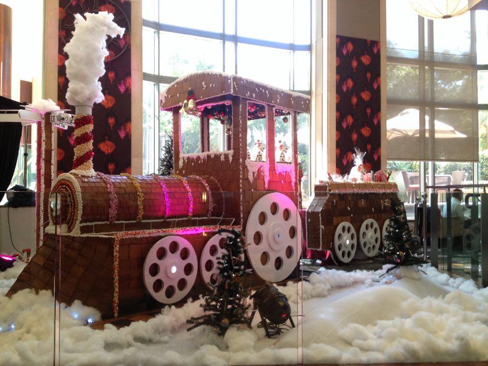 Life size gingerbread Train with Anna Polyviou