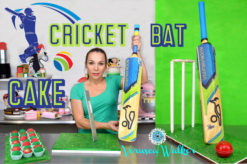 3D Cricket Bat Cake