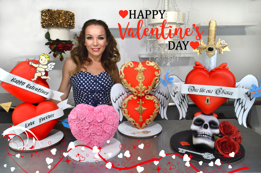 February Youtube Video - VALENTINE'S STACKED HEARTS CAKE